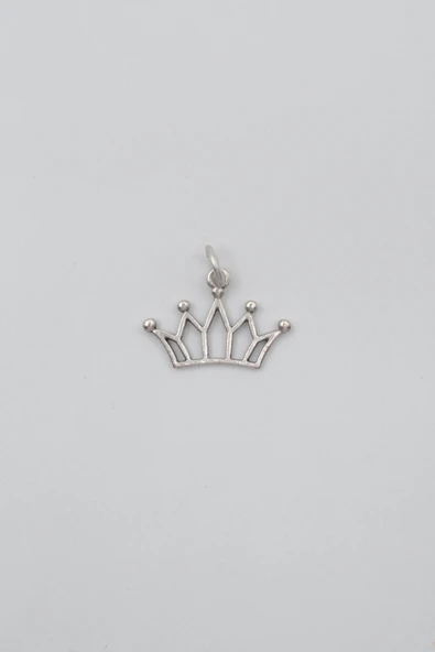 Taç Anahtarlık - Antik Gümüş Kaplama - Kadın Erkek - 3