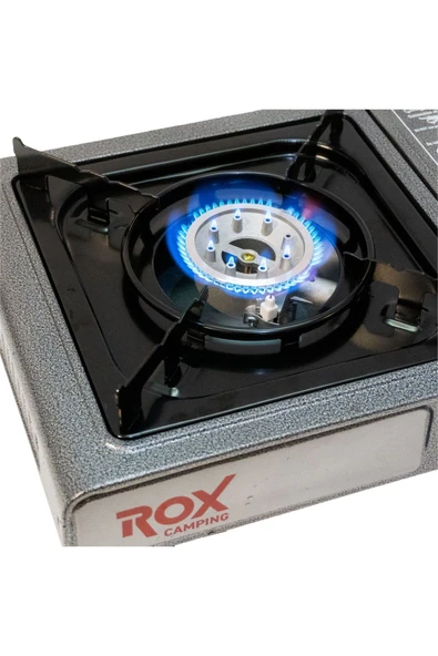 Rox Tekli Portatif Kamp Ocak, Rüzgarlıklı, Ekstra Gaz Girişli - Resim 6