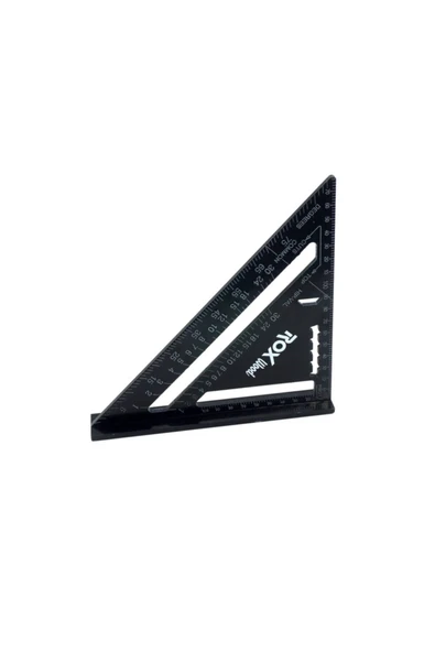 Rox Wood 0023 Alüminyum Üçgen Marangoz Gönye 175 Mm - Resim 3