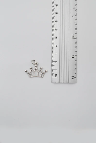 Taç Anahtarlık - Antik Gümüş Kaplama - Kadın Erkek - 4