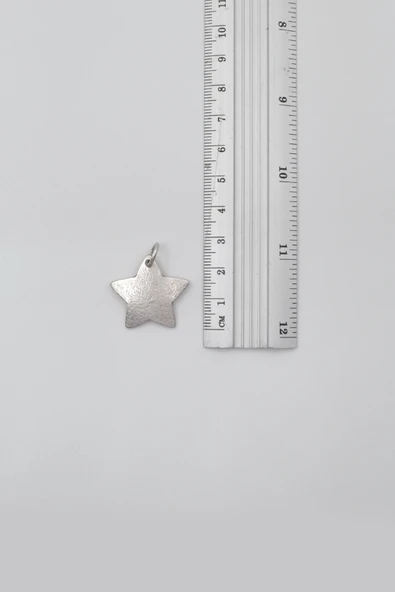 Yıldız Anahtarlık - Antik Gümüş Kaplama - Kadın Erkek - 9