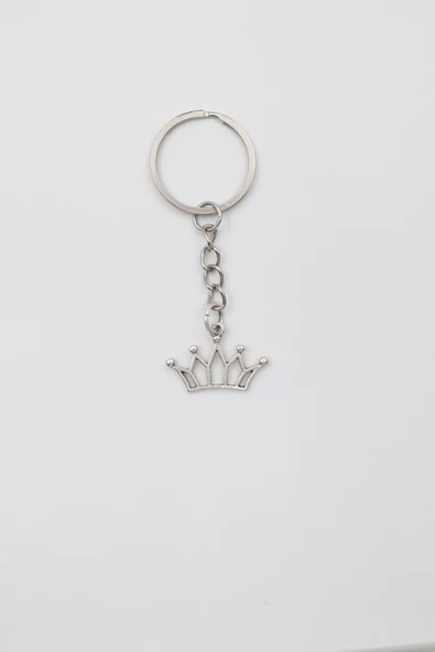 Taç Anahtarlık - Antik Gümüş Kaplama - Kadın Erkek