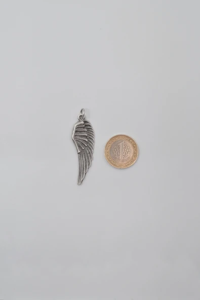 Melek Kanadı Anahtarlık - Antik Gümüş Kaplama - Kadın Erkek - 5