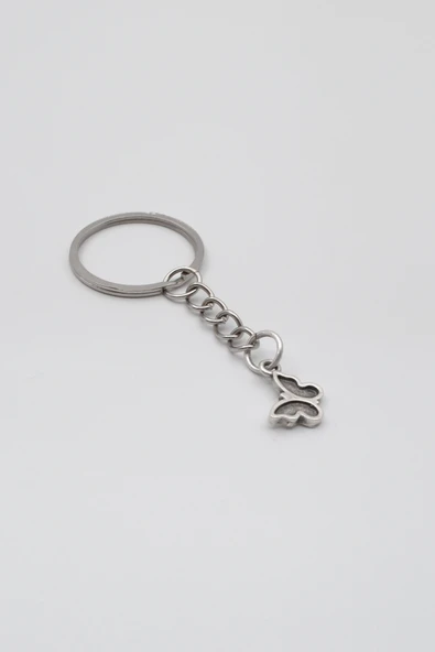 Minimalist Kelebek Anahtarlık - Antik Gümüş Kaplama - Kadın Erkek - 2