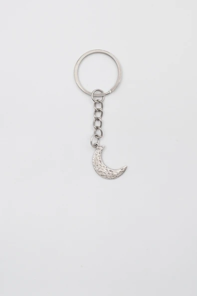Ay Anahtarlık - Antik Gümüş Kaplama - Kadın Erkek