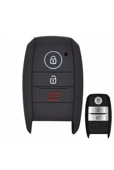 Kia Rio Ceed Soul Sportage Sorento Carens Picanto Silikon Anahtar Koruma Kılıfı Sustasız Model ürün görseli