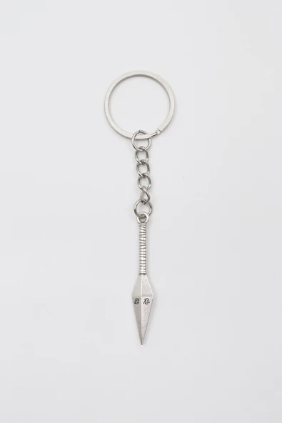 Anime Ninja Kunai Anahtarlık - Antik Gümüş Kaplama - Kadın Erkek