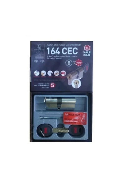 Kale Kilit 164 Cec 68 Mm Tüpten Şifreli Yüksek Güvenlikli Nikel Barel - Resim 4