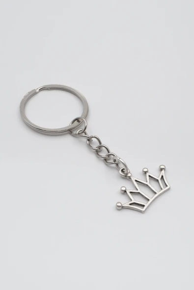 Taç Anahtarlık - Antik Gümüş Kaplama - Kadın Erkek - 2