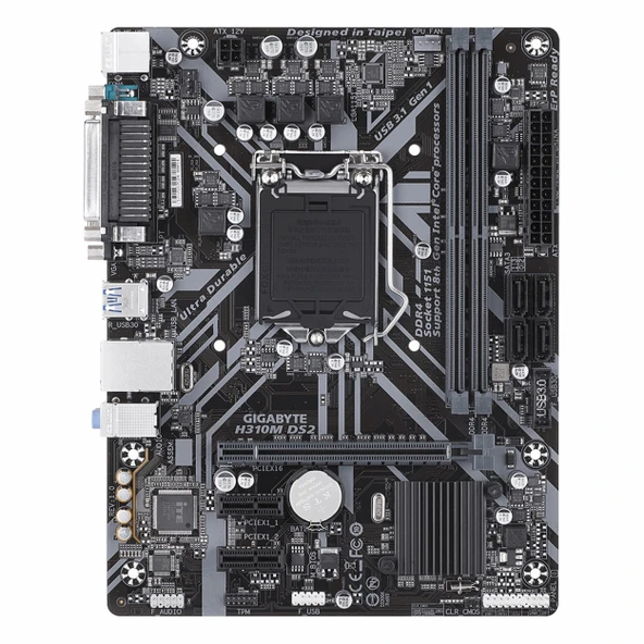 Gigabyte H310M DS2 DDR4 (2666MHz)OC DVI/VGA PCIe 3.0 1151P mATX Anakart - Resim 2