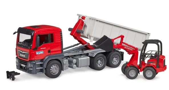 Bruder Man TGS Damperli Ayrılabilen Kamyon ve Schaffer Yükleyici 3767 - 2