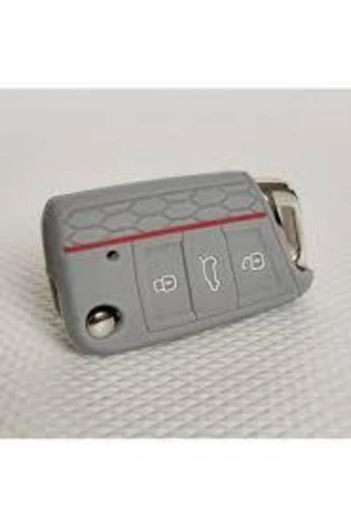 Golf 7 Leon Mk3 Ateca Ibiza Polo Tiguan Scala Arteon Kamiq Silikon Anahtar Koruma Kılıfı Gri Renk ürün görseli