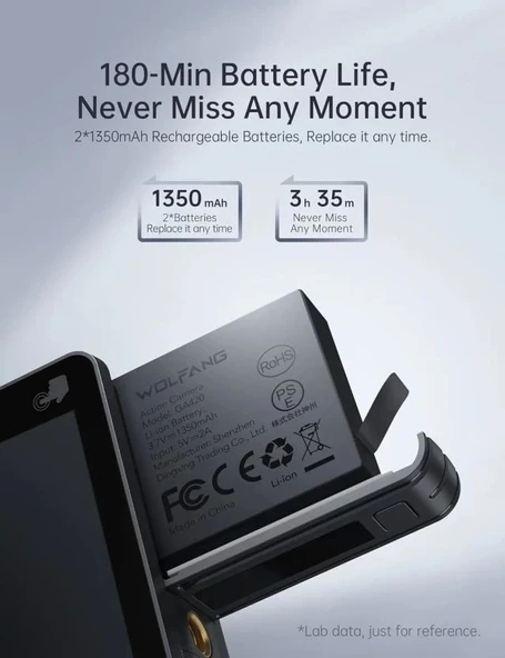 WOLFANG GA420 Aksiyon Kamerası - Resim 7