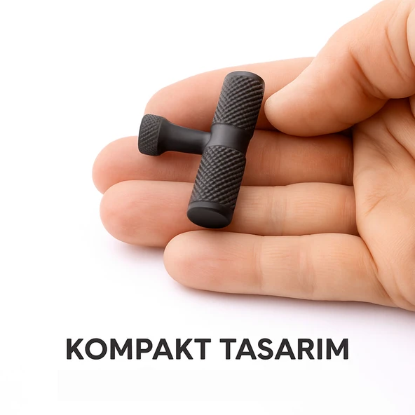 Martin Siyah Metal Tek Vidalı Kulp Düğme Mobilya Çekmece Mutfak Dolabı Dolap Modern Kapak Kulpları - Resim 4