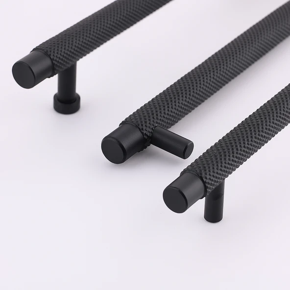 Martin Siyah Metal Kulp 192 mm Mobilya Çekmece Mutfak Dolabı Dolap Modern Kapak Kulpları Grip Desen - Resim 4