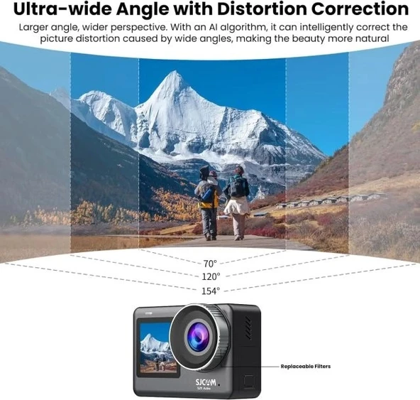 SJCAM SJ11 Aktif HDR Yükseltilmiş 4K30FPS WiFi Aksiyon Kameraları - Resim 3