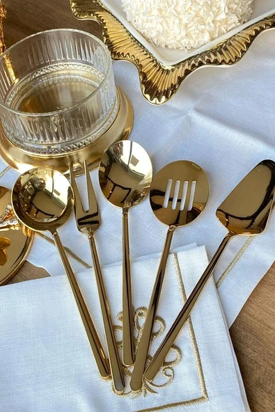 Dame Marie Gold 5 Parça Sos Kepçe Seti ürün görseli 1