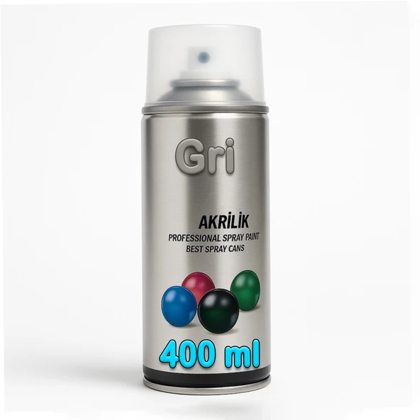 Gri Akrilik Sprey Boya 400 ml – RAL7016 Antrasit Metal Ahşap Plastik Yüzeylere Uygun Hobi Dekoratif - Resim 2