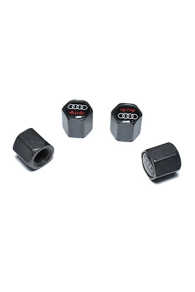 Audi Logolu Metal 4 Adet Sibop Kapağı Ve 1 Adet Anahtarlık - Resim 4