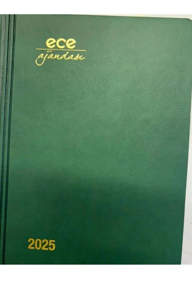 Ece Marmaris Çizgili Yeşil Günlük 12x16 2025 ürün görseli 1