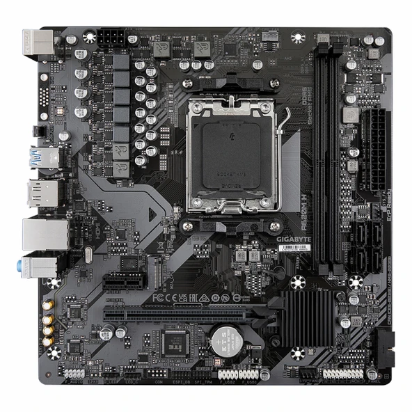 Gigabyte A620M H DDR5 (6400MHz)OC M.2 DP/HDMI PCIe 4.0 AM5 mATX Anakart - Resim 2