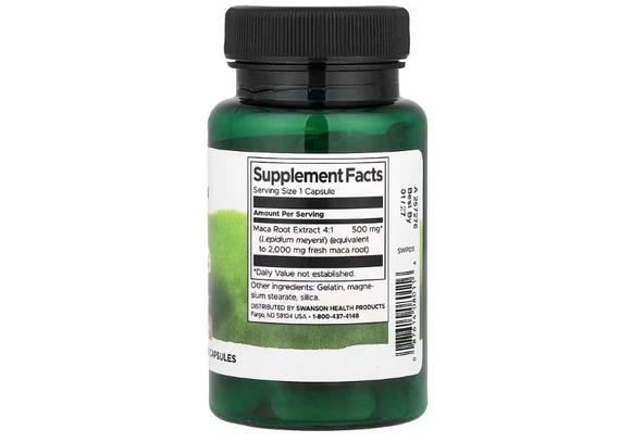 SWANSON Maca 500mg (Sexual Health) 60 Capsules - 2