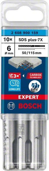 EXPERT SDS plus-7X K-Delici Ucu 6*115, 10 parça ürün görseli