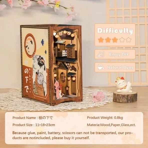 CUTEBEE DIY Kitap Köşesi Seti Toz Kapaklı - 7