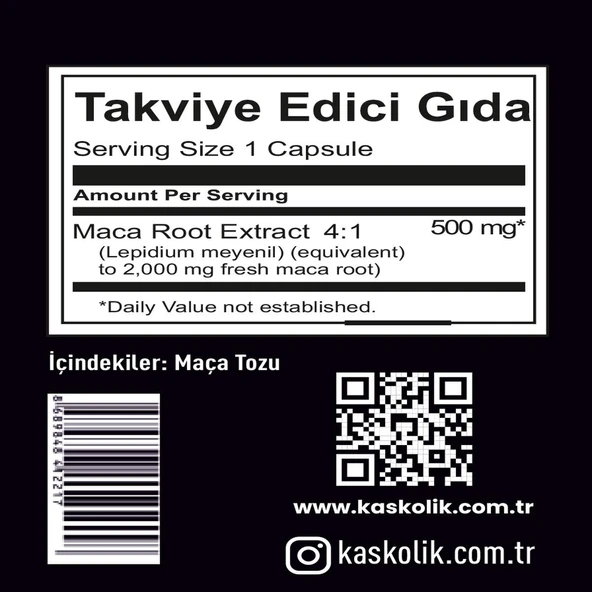 Zeus Nutrition Maca 500mg (Sexual Health) 60 Capsules - 3