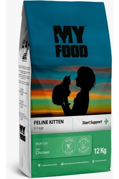 MY FOOD Tavuklu Yavru Kedi Maması Start Support 12 kg - 1
