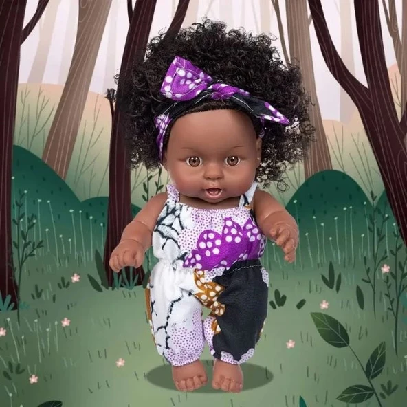 Ecore Fun 2 Adet Bebek Afrika Yıkanabilir Gerçekçi Silikon Bebekler - 5