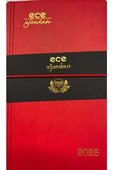 Ece Ajanda Yeni Akçay Kırmızı Çizgili Günlük 12x18 2025 ürün görseli 1