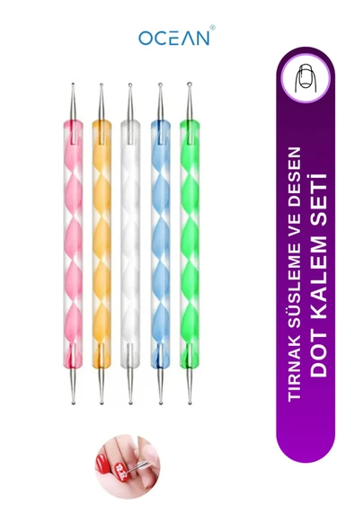 Ocean Nail Art Tırnak Süsleme Desen Dot Kalem Seti - 1