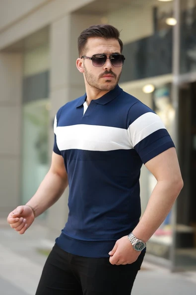 Erkek Yakalı Kısa Kollu Tişört - Resim 2