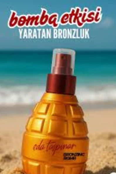 Eda Taşpınar Bronzing Bomb SPF0 200 ml – Yoğun Bronzlaştırıcı Yağ, Altın Tonlu Bronzluk, Doğal İçerikli Güneş Ürünü ürün görseli