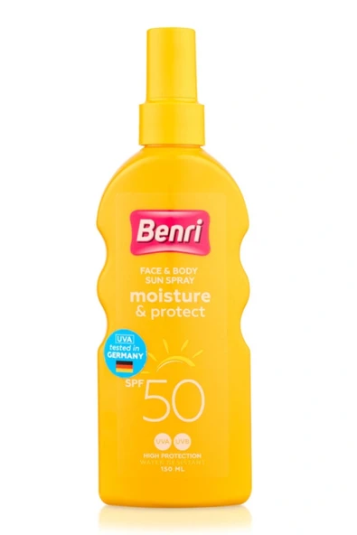 Benri Ferahlık & Koruma Güneş Sütü SPF 50 – Yüksek Koruma, Serinletici Etki, 150 ml - 1