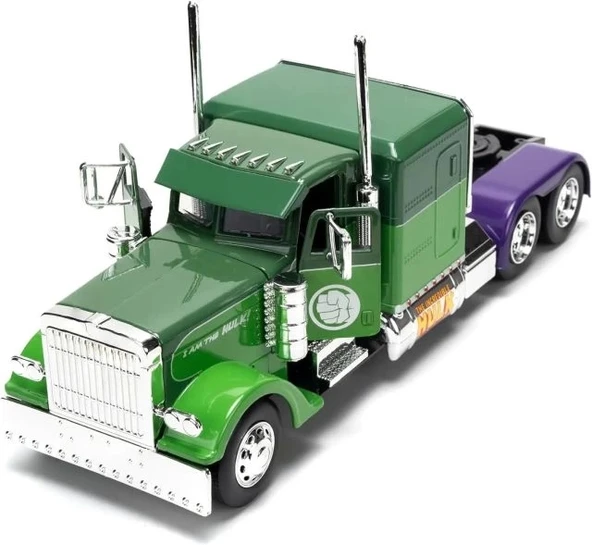 Jada Toys Marvel 1:24 Big Rig 1992 Peterbilt 379 Die-Cast Araba - 5