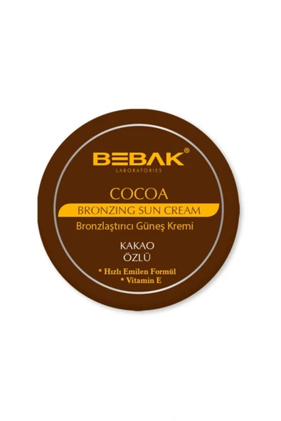 Bebak Kakao Özlü Güneş Bakım Kremi – Bronzluk Destekleyici Yoğun Nemlendirici, 100 ml - 2