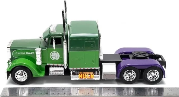Jada Toys Marvel 1:24 Big Rig 1992 Peterbilt 379 Die-Cast Araba - 6