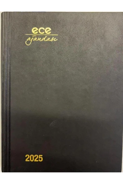 Ece Ajanda Marmaris Siyah Çizgili Günlük 12x16 2025 ürün görseli 1