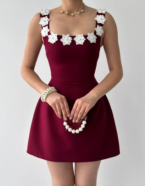 Alyosa Çiçek Detaylı Elbise - Resim 2