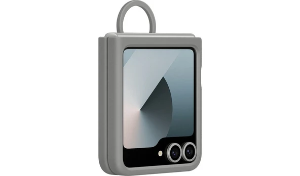 Samsung Galaxy Z Flip 6 Yüzüklü Silikon Gri Kılıf EF-PF741TJEGWW - 3