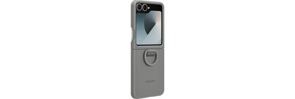 Samsung Galaxy Z Flip 6 Yüzüklü Silikon Gri Kılıf EF-PF741TJEGWW - 1
