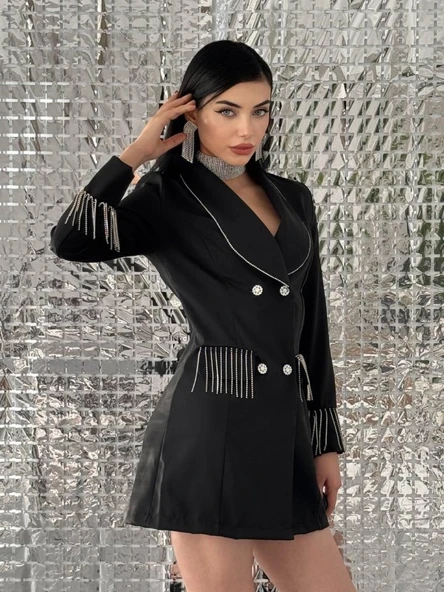 Girona Taşlı Ceket Elbise ürün görseli