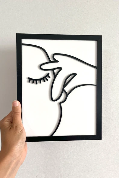 Çerçeveli Ahşap Tuvalet & Banyo Tablosu – (25x20 cm) ürün görseli