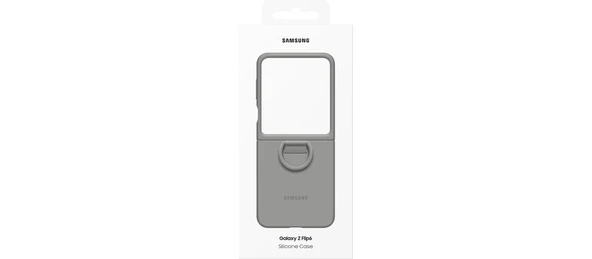 Samsung Galaxy Z Flip 6 Yüzüklü Silikon Gri Kılıf EF-PF741TJEGWW - 5