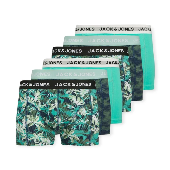 JACK JONES Erkek Çiçek Desenli 6 lı Pamuklu Boxer 12277719 ürün görseli