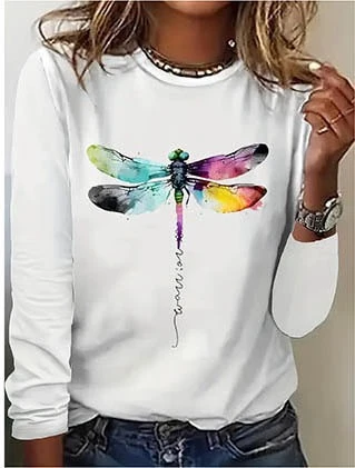 Kadın Uzun Kollu Bisiklet Yaka Baskılı Viskon Bluz ürün görseli