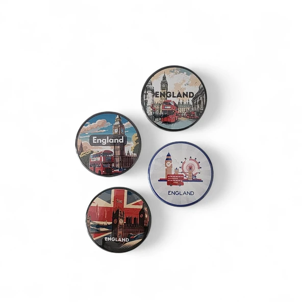 İngiltere Magnet Set 3 - 4'lü Buzdolabı Magnet England - Resim 3