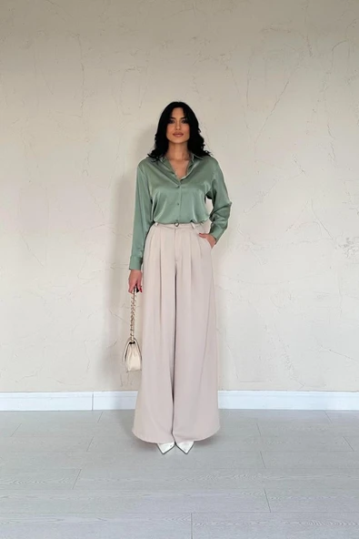 Mint Saten Gömlek ürün görseli